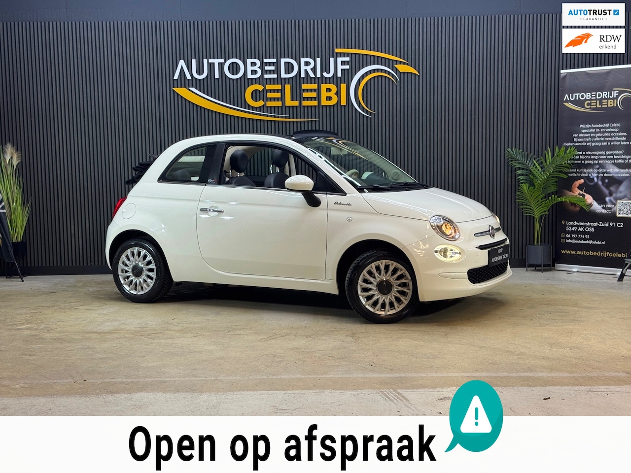 Fiat 500 C - 1.0 Hybrid Dolcevita 2023 WIT CABRIO|CARPLAY - AutoWereld.nl