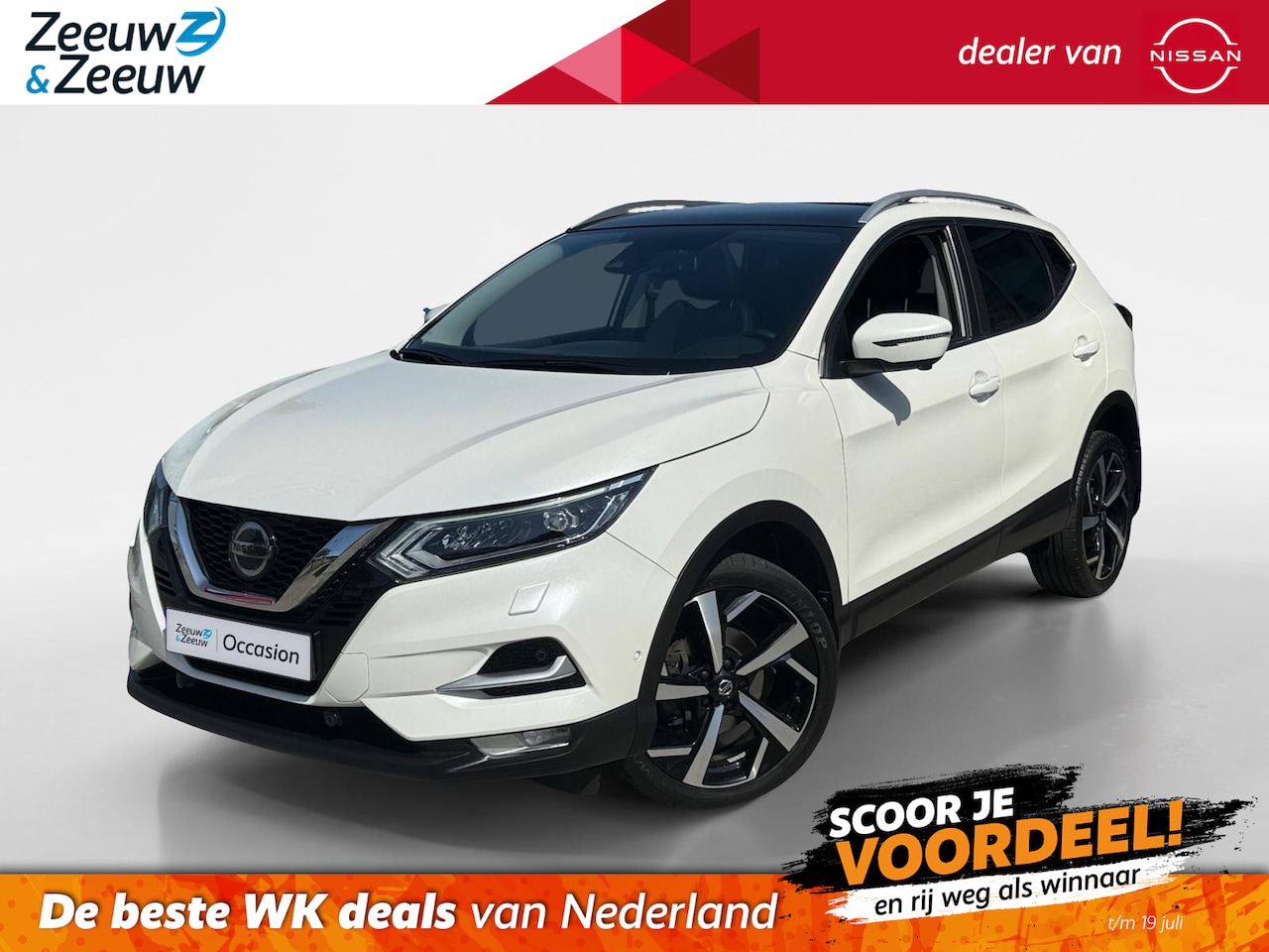 Nissan Qashqai - 1.3 DIG-T Tekna *Automaat*Panorama*Navi+360Camera*Stoel Verw.*Adaptive Cruise*Mooie Auto! - AutoWereld.nl