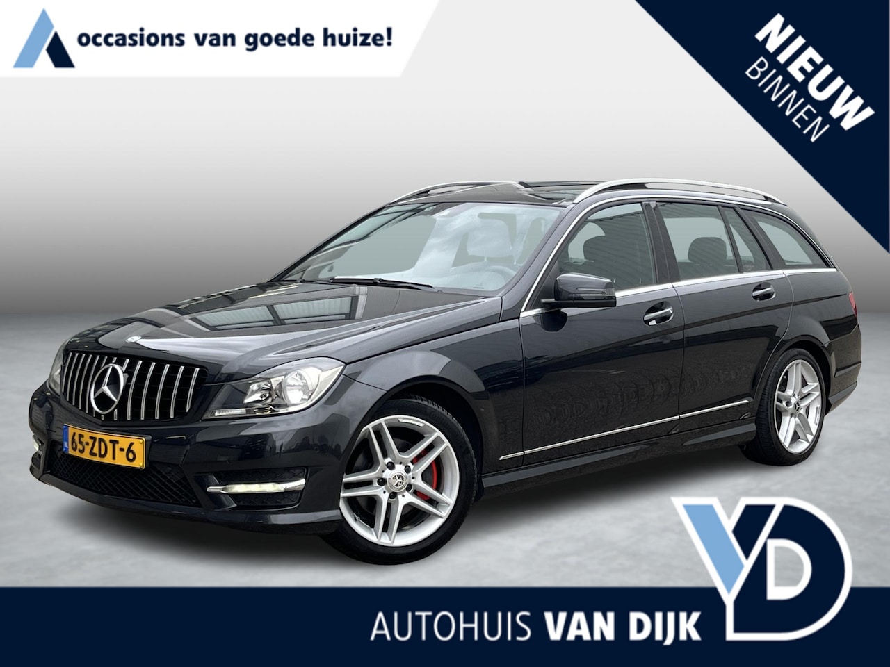 Mercedes-Benz C-klasse Estate - 200 Business Class Avantgarde | NL Auto/2e Eig./AMG Sportpakket/Pano.Dak/Navi/Clima/Cruise - AutoWereld.nl