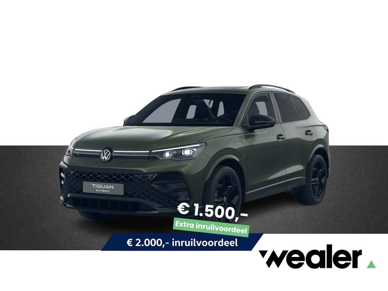 Volkswagen Tiguan - R-Line Edition 1.5 eHybrid 200 kW / 272 PK DSG | Black Style | Panoramadak | Trekhaak wegk - AutoWereld.nl