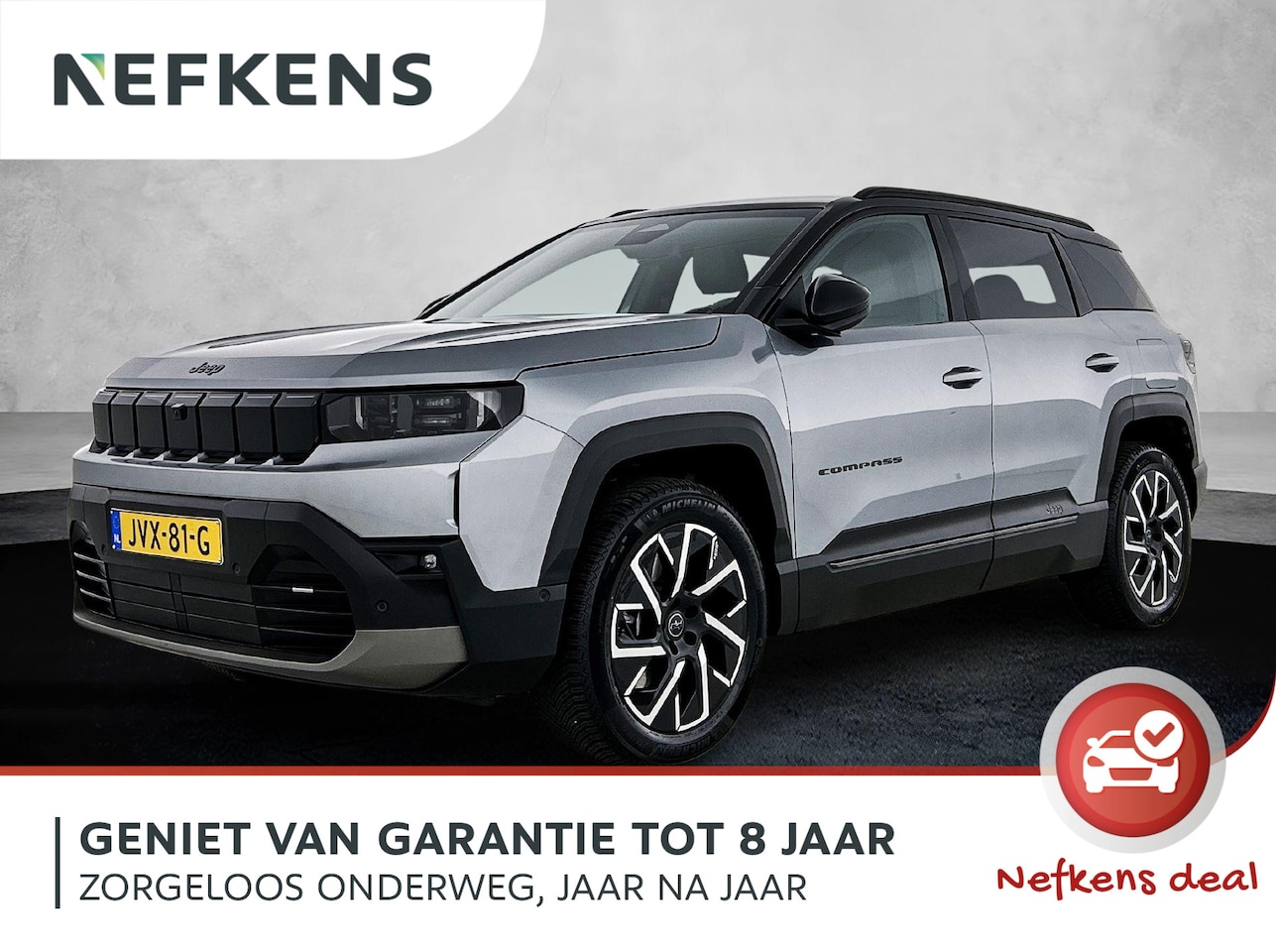 Jeep Compass - 210pk First Edition 74 kWh Automaat | Rondom Camera | Full LED | 360 Camera | Elektrische - AutoWereld.nl