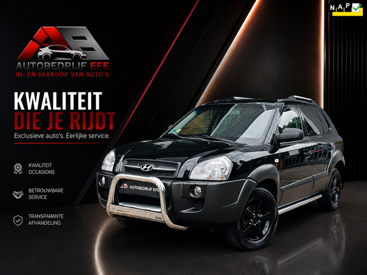 Hyundai Tucson - 2.0i Dynamic Cross Airco*Pdc*ElktrRmn*Trkhk - AutoWereld.nl