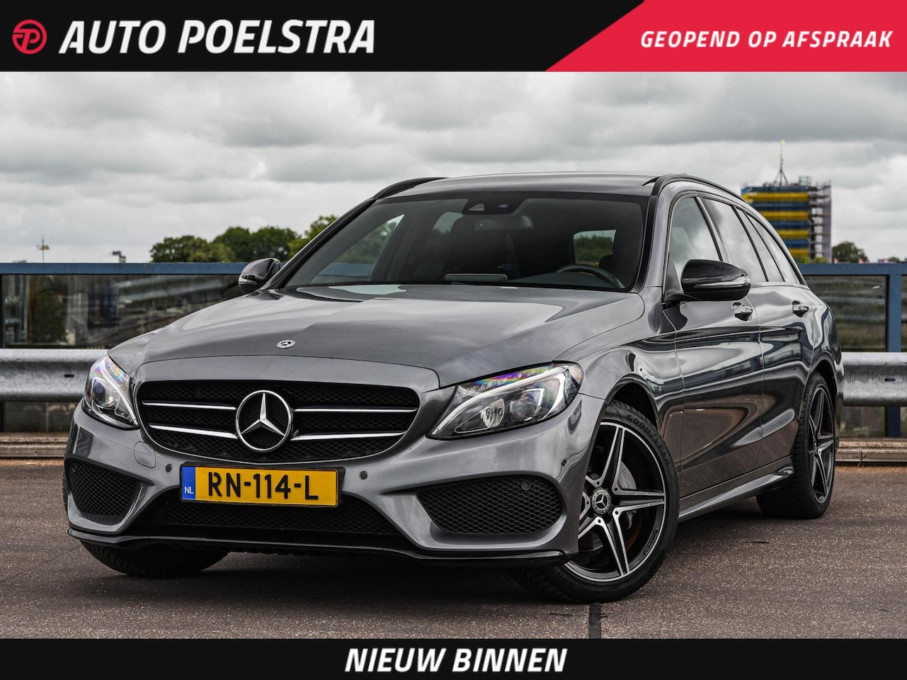 Mercedes-Benz C-klasse Estate - 180 Sport Edition Premium Plus AMG Night Edition Panoramadak Camera Navigatie LED Stoelver - AutoWereld.nl