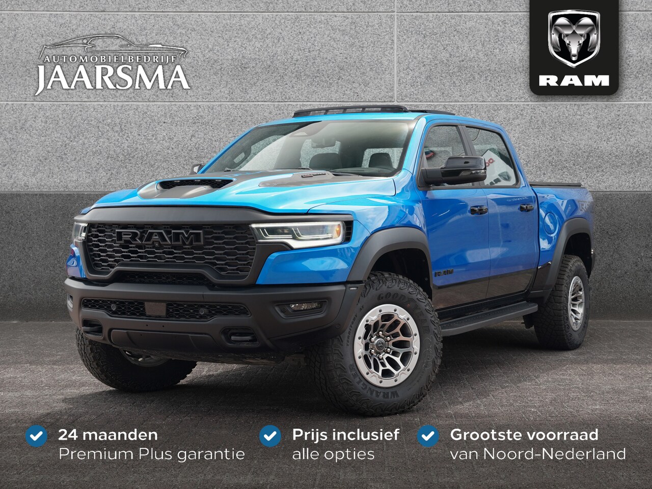 Dodge Ram 1500 - RHO 549pk Hurricane High Output CrewCab BPM-vrij! |Beadlock velgen |Red Accent package - AutoWereld.nl