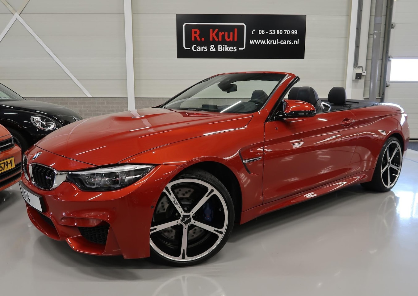 BMW 4-serie Cabrio - M4 Sakhir Orange BTW auto 20 inch AC Schnitzer Head-Up Navigatie Harman-Kardon Leer Nekver - AutoWereld.nl