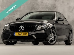Mercedes-Benz C-klasse - 200 AMG Sport 184Pk Automaat (APPLE CARPLAY, GROOT NAVI, STOELVERWARMING, LEDER, ZWART HEM