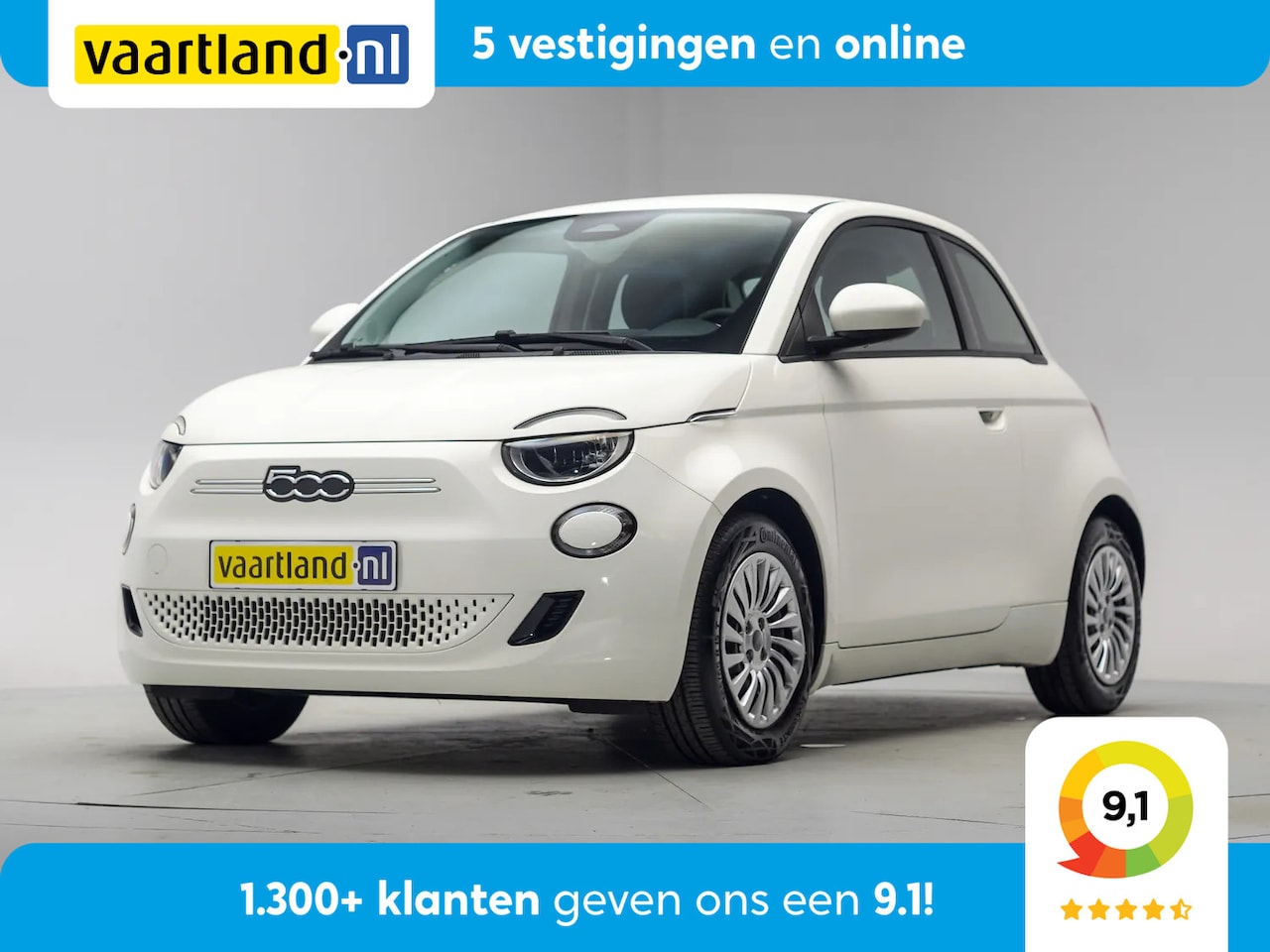 Fiat 500e - Action 24 kWh Aut.[ Airco Apple / Android Lane assist Led Cruise Multimedia ] - AutoWereld.nl
