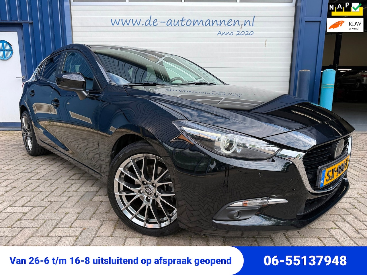 Mazda 3 - 2.0 SkyActiv-G 120 GT-M 5-drs AUTOMAAT / ECC / LEER / APPLE CARPLAY / ADAP CRUISE / CAMERA - AutoWereld.nl