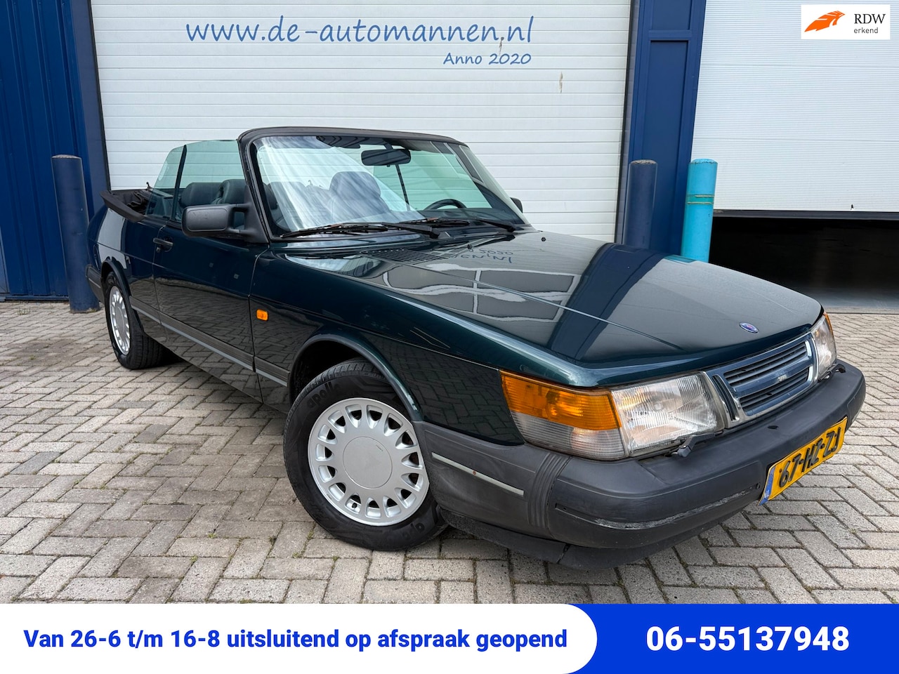 Saab 900 Cabrio - 2.0 ep Turbo 140pk / LEER / AIRCO / APK 10-27 / VOOR MEER INFO GRAAG BELLEN - AutoWereld.nl