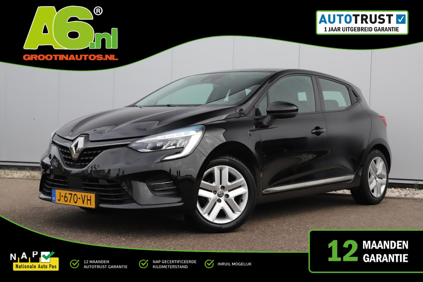 Renault Clio - 1.0 TCe Zen 101PK Navigatie Carplay Android Airco Cruise Control LED Rijstrooksensor - AutoWereld.nl