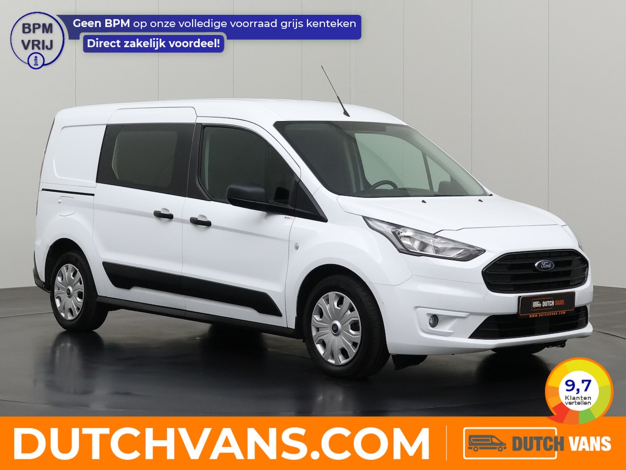 Ford Transit Connect - Benzine 100Pk Lang | 3-Zits | Airco | Cruise | Trekhaak - AutoWereld.nl