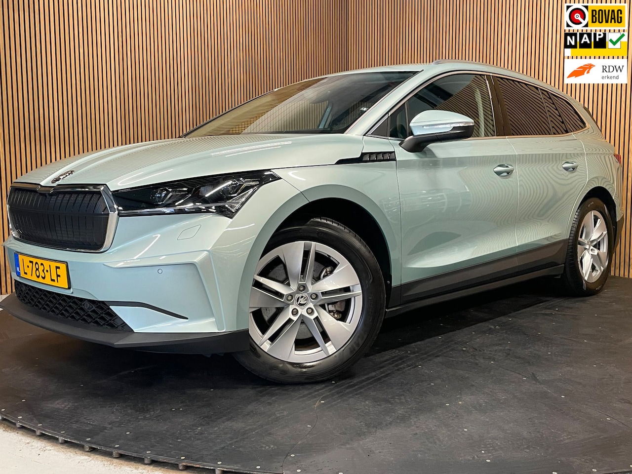 Skoda Enyaq iV - 80|88% SOH|GROTE ACCU|ACC|1/2 LEDER|STUURVERWARMING|ANDROID/APPLE CARPLAY|CAMERA|NAVI|NAP| - AutoWereld.nl