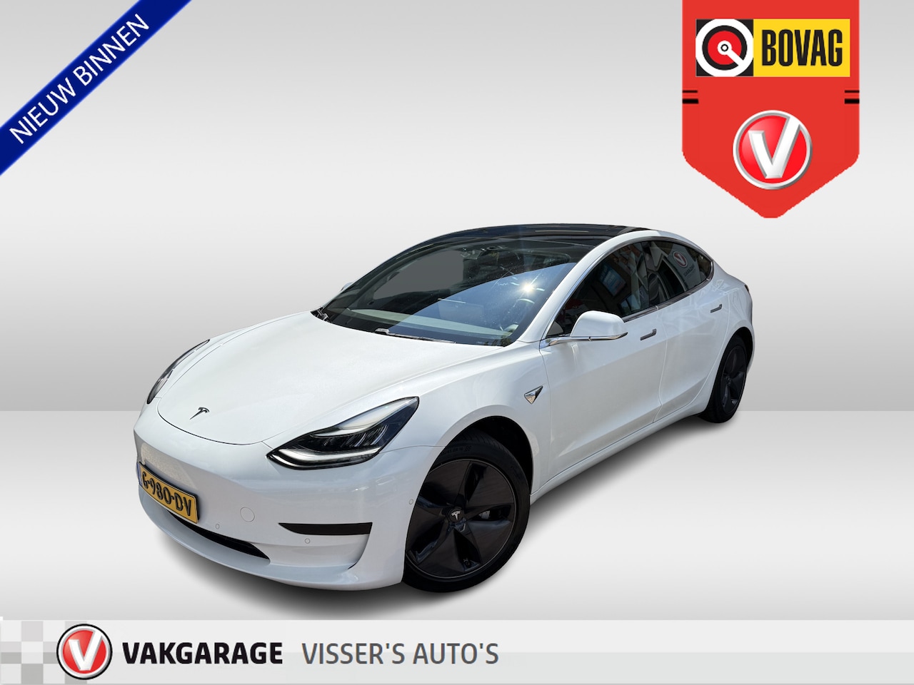 Tesla Model 3 - Standard RWD Plus 60 kWh | voorstoel verwarming | 18 inch velgen | panoramadak | - AutoWereld.nl