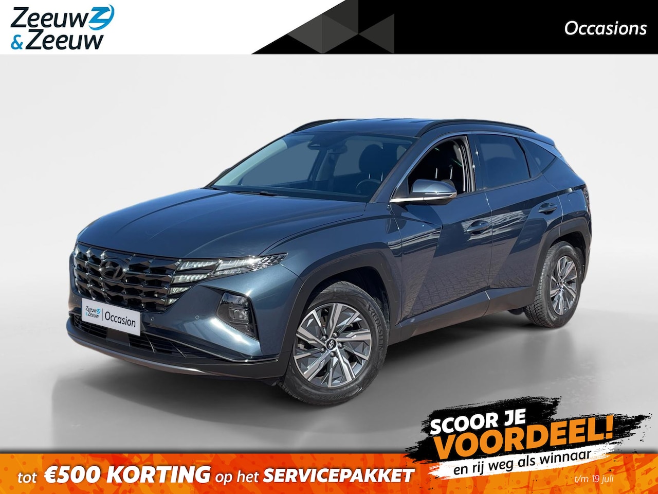 Hyundai Tucson - 1.6 T-GDI MHEV Comfort *Automaat*Navi+Camera*Climate Control*Trekhaak*LM Velgen*Zeer nette - AutoWereld.nl