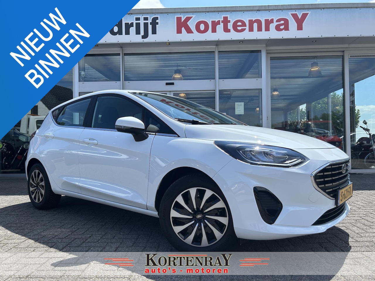 Ford Fiesta - 1.0 EcoBoost Hybrid Titanium /cruise control/airco/digitaal dealer onderhouden/nieuwstaat. - AutoWereld.nl