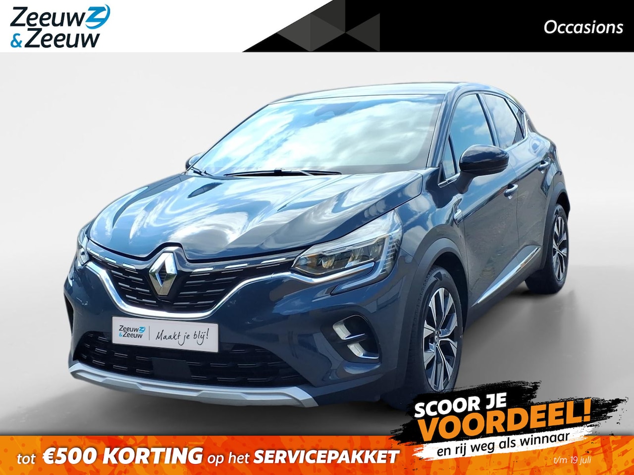 Renault Captur - 1.6 E-Tech Hybrid 145 Intens Apple Carplay/Android Auto , electronic climate controle , ca - AutoWereld.nl