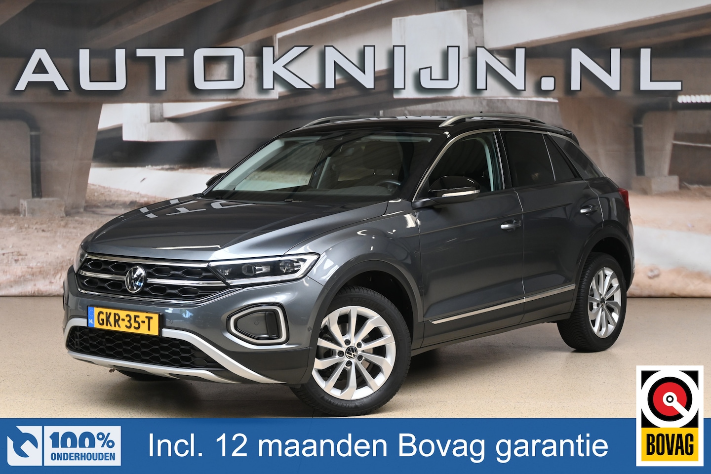 Volkswagen T-Roc - 1.5 TSI 150pk Style | IQ. Light | ErgoActive | Trekhaak | Two-tone | 100% (Dealer) onderho - AutoWereld.nl