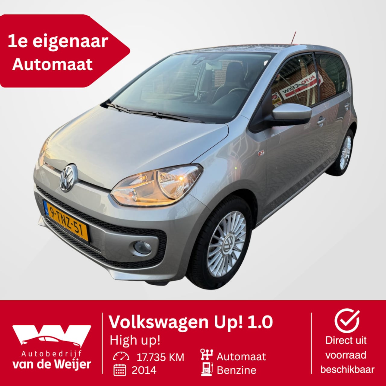 Volkswagen Up! - 1.0 high up! NL-Auto 1e Eigenaar NAP-OK 17.000km!! - AutoWereld.nl