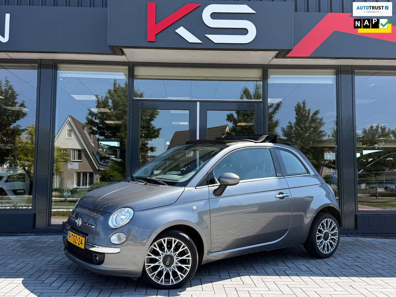 Fiat 500 C - 0.9 TwinAir Turbo Lounge Navi Pdc Nap - AutoWereld.nl