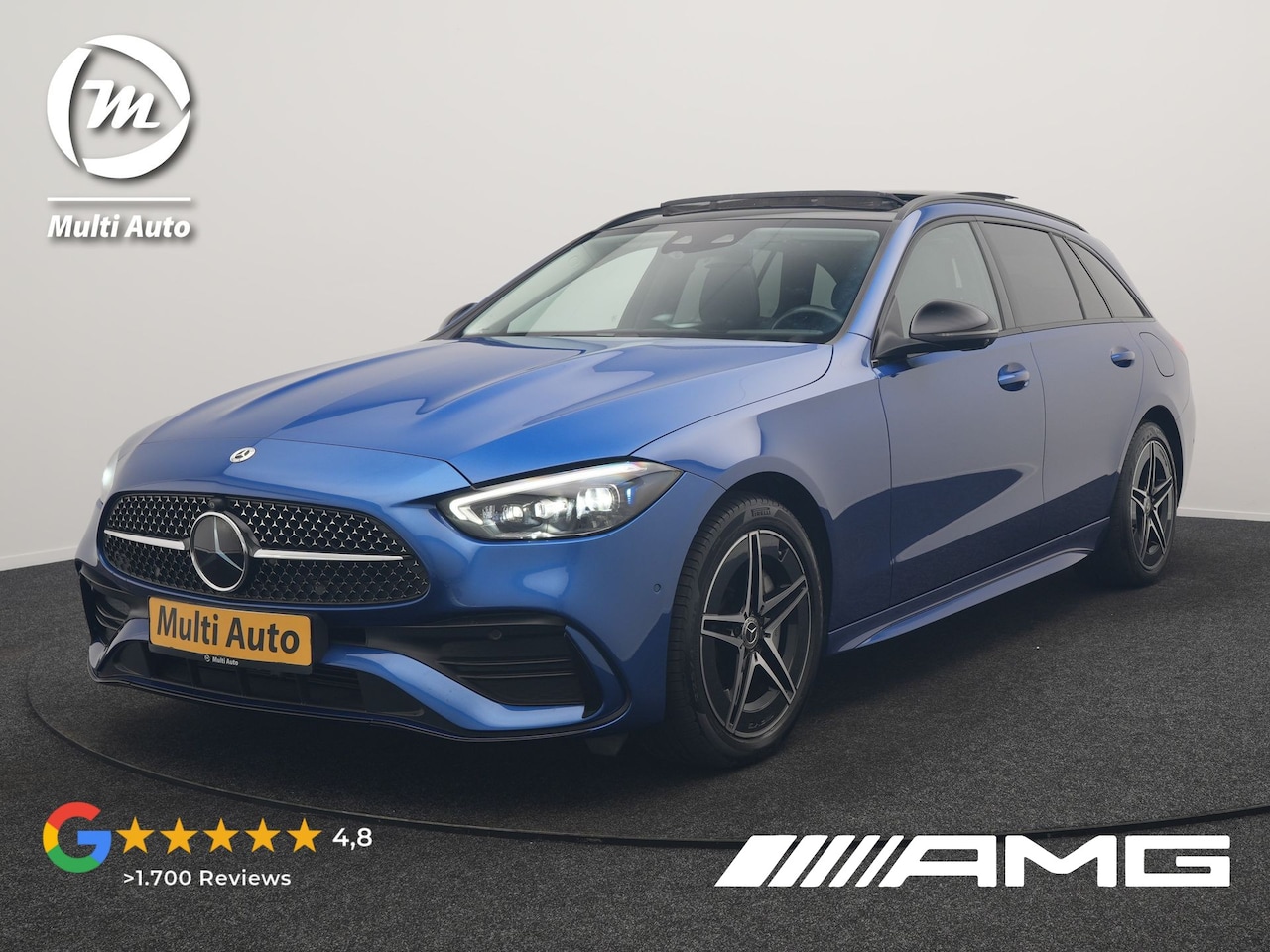 Mercedes-Benz C-klasse Estate - 300 e 4MATIC AMG Line PHEV 313pk Dealer O.H. | Trekhaak Af Fabriek | Panodak | 360 Camera - AutoWereld.nl