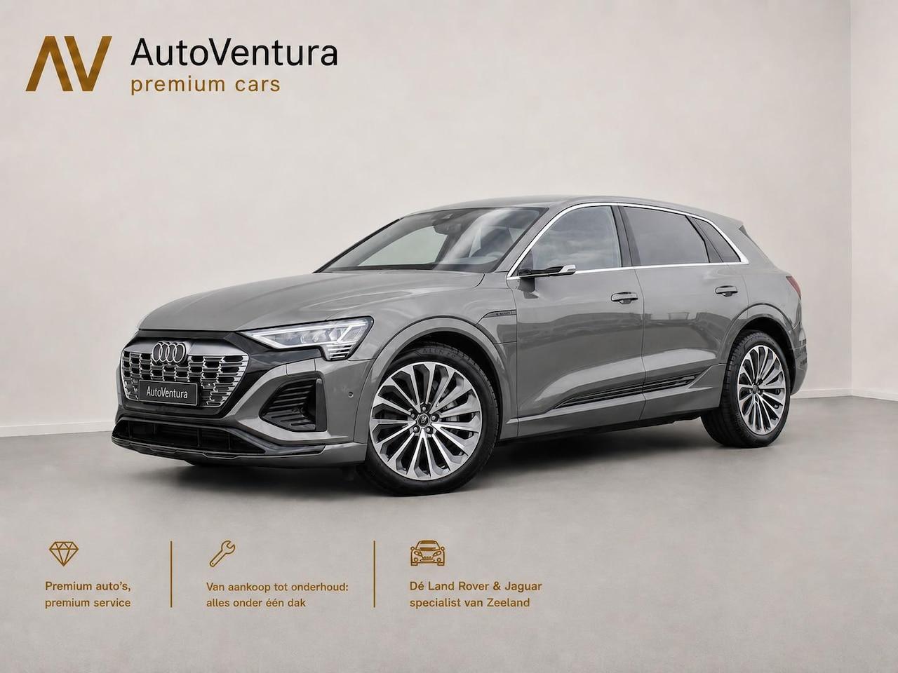 Audi Q8 e-tron - 55 quattro S Edition 115 kWh l S-line l Trekhaak l Bang & Olufsen l Leder l - AutoWereld.nl