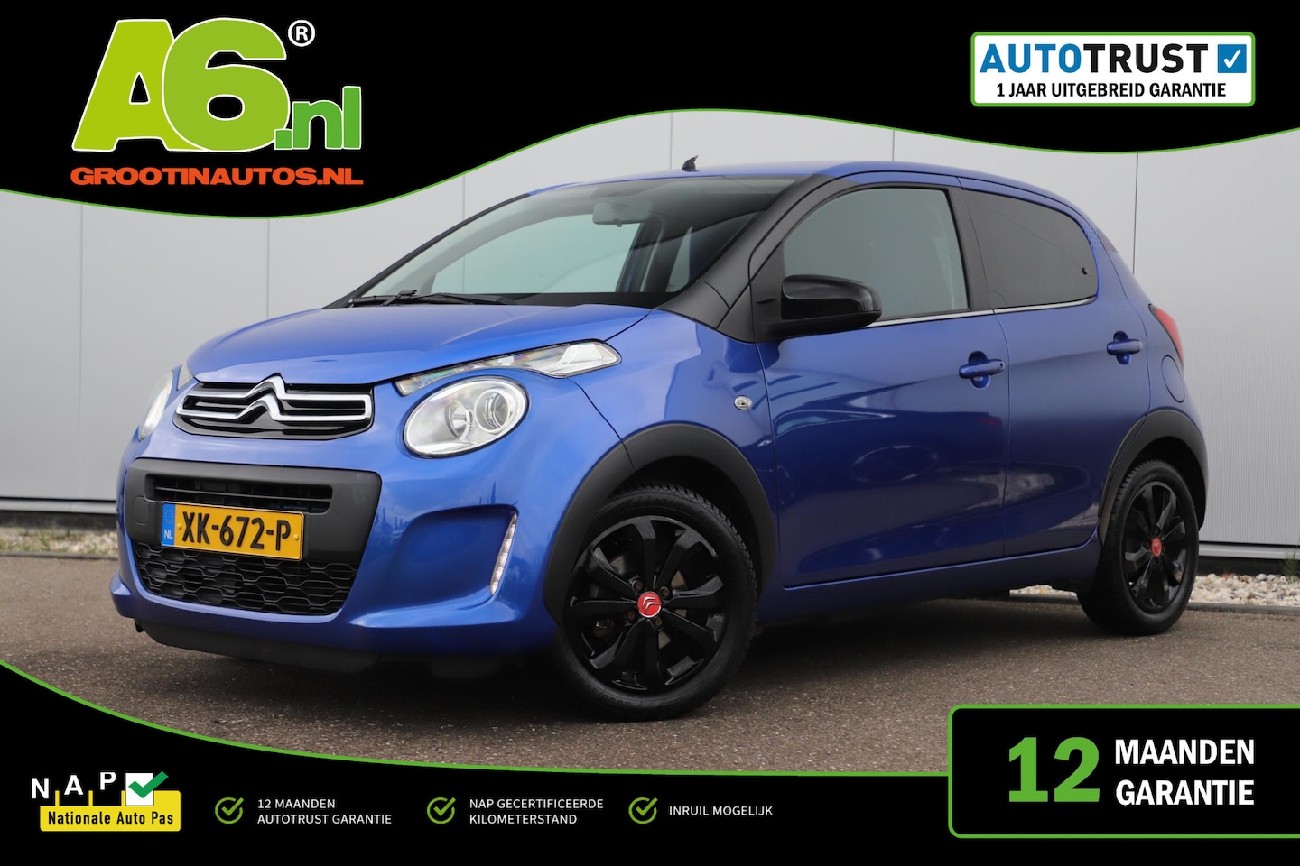 Citroën C1 - 1.0 VTi Urban Ride Zwarte Velgen Carplay Achteruitrijcamera Navigatie Donkere Ramen Stripi - AutoWereld.nl