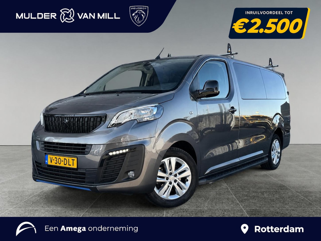 Peugeot Expert - L3 Long Asphalt 2.0 BlueHDi 180pk EAT8 | GLASS LOOK | OMVORMER | LEDER | BETIMMERING | ADA - AutoWereld.nl
