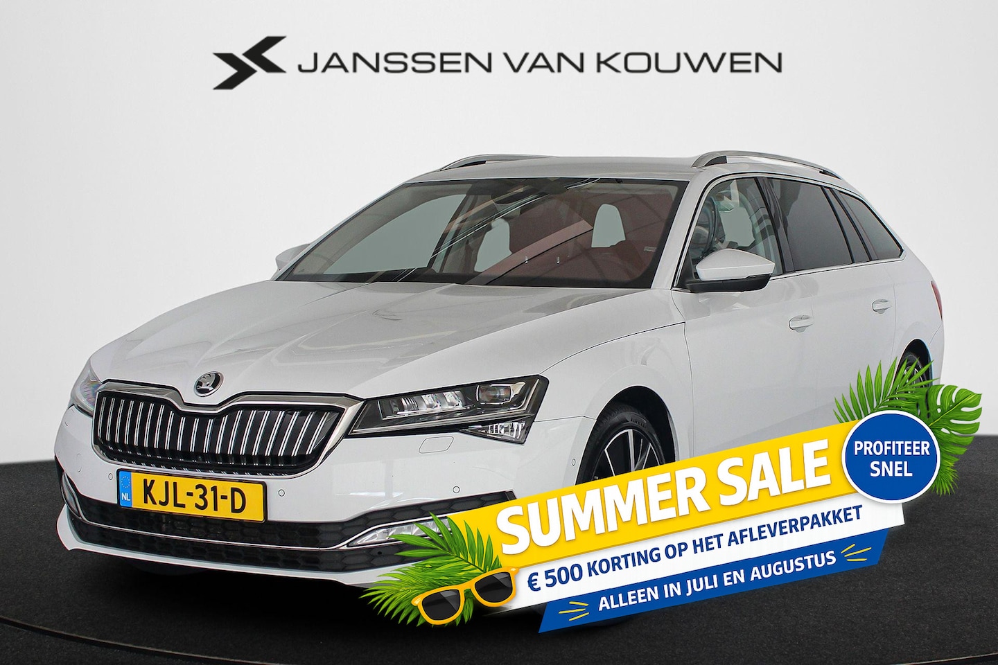 Skoda Superb Combi - 1.4 TSI iV Business Edition Plus Leder Stoelventilatie Stoelverwarming Trekhaak LED - AutoWereld.nl