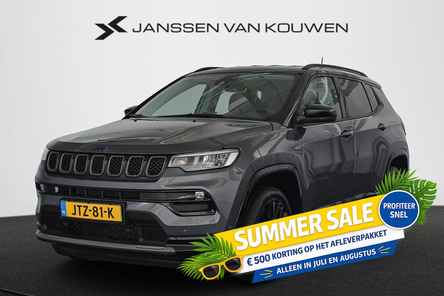 Jeep Compass - 4xe 240 Plug-in Hybrid Electric S Leder Stuur-Stoelverwarming Apple Carplay - AutoWereld.nl