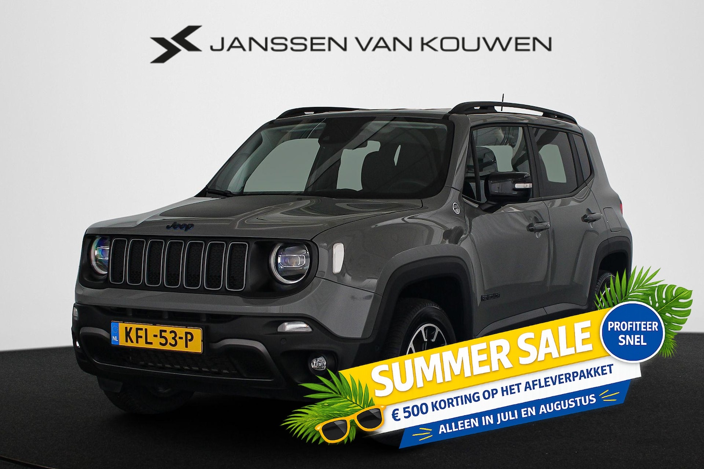 Jeep Renegade - 4xe 240 Plug-in Hybrid Electric Trailhawk Stuur-Stoelverwarming LED Koplampen Camera - AutoWereld.nl