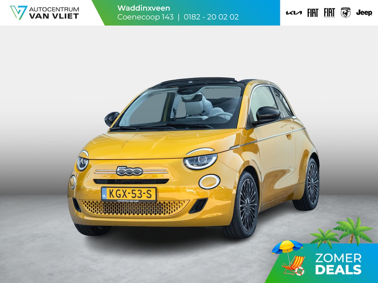 Fiat 500 C - Hybrid La Prima Cabrio | Clima | LED | PDC | JBL Premium Audio | 17" | Camera | Canneloni - AutoWereld.nl