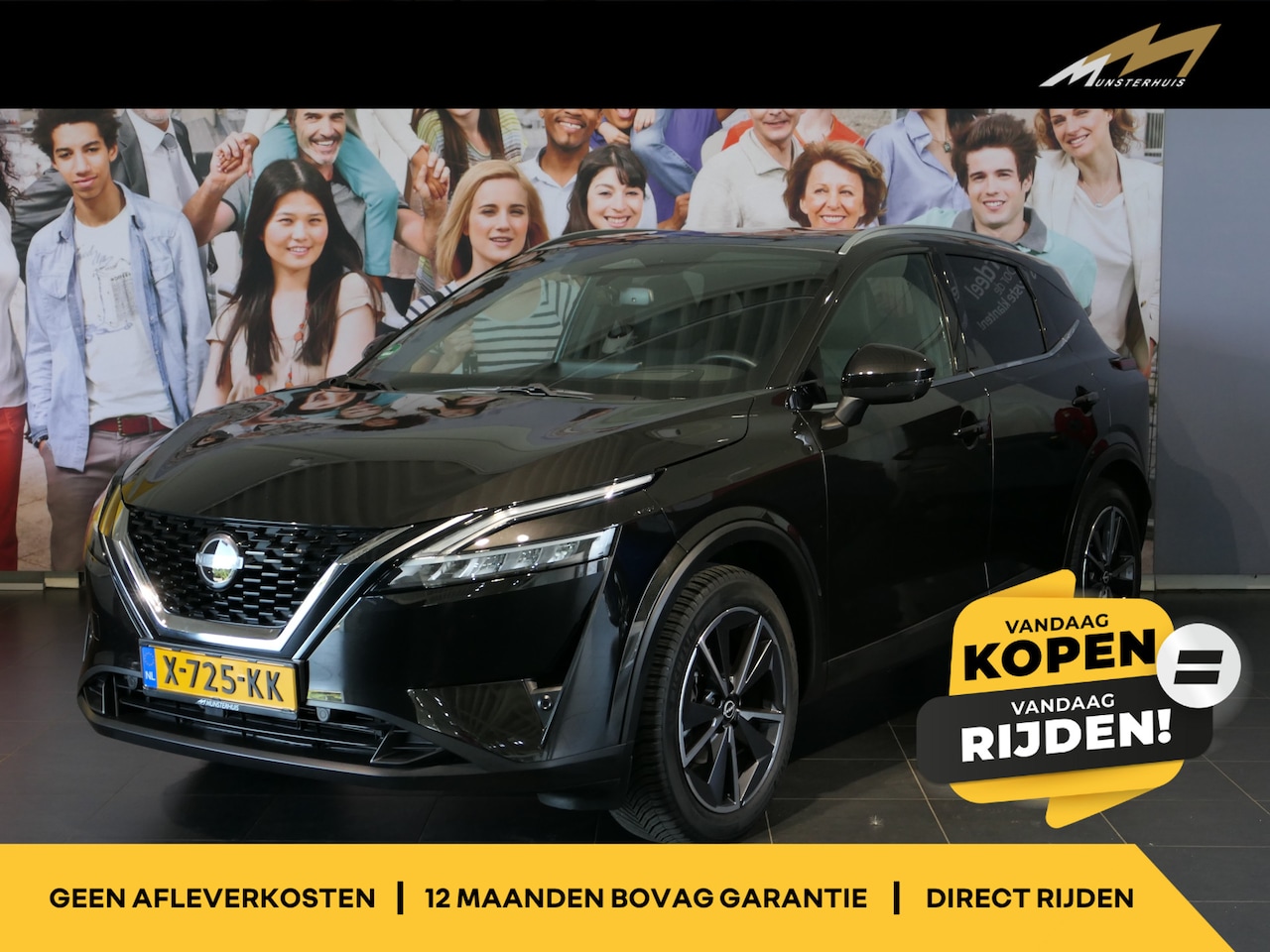 Nissan Qashqai - 1.3 MHEV Xtronic Tekna *1.800KG Trekgewicht!* - Occasion Lease vanaf €554 p/m - Panoramada - AutoWereld.nl