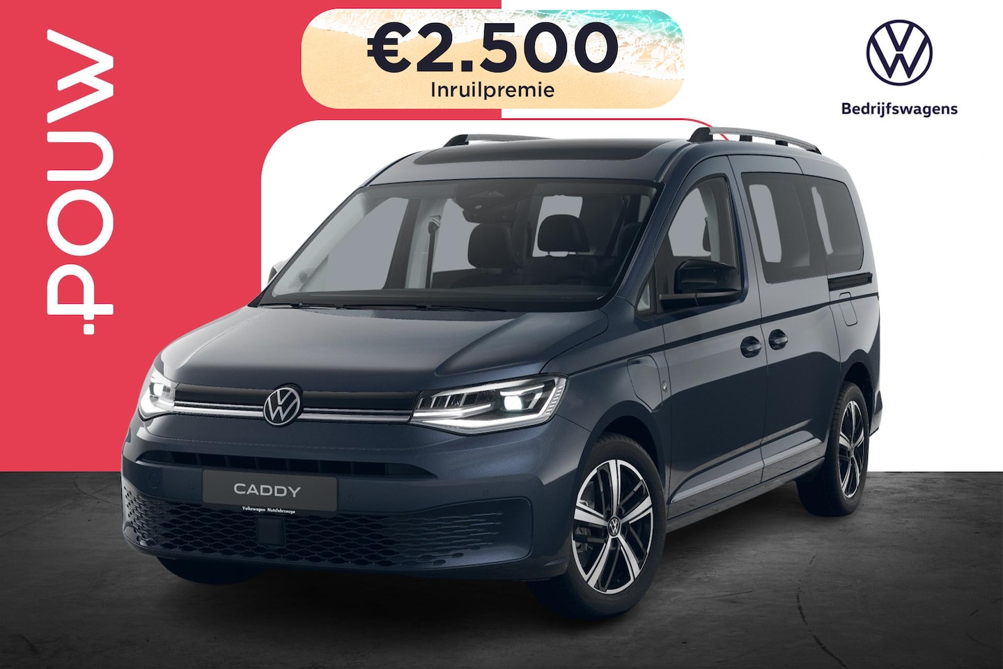 Volkswagen Caddy Maxi - Kombi 1.5 TSI Hybride 150pk Style | App Connect | Trekhaak - AutoWereld.nl