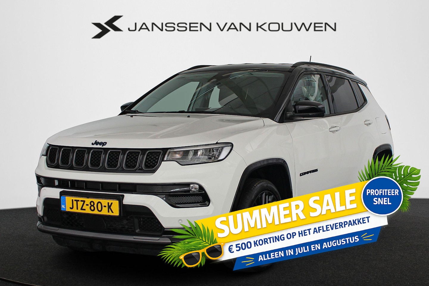 Jeep Compass - 4xe 240 Plug-in Hybrid Electric S Leder Stuur-Stoelverwarming Apple Carplay - AutoWereld.nl