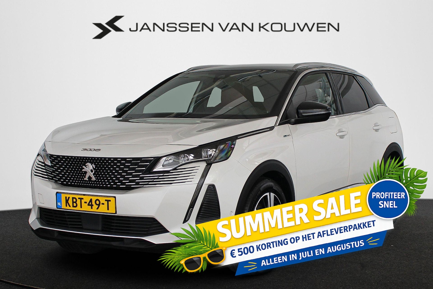 Peugeot 3008 - 1.6 HYbrid 225 GT Nappa Leder Stoelverwarming Achteruitrijcamera - AutoWereld.nl