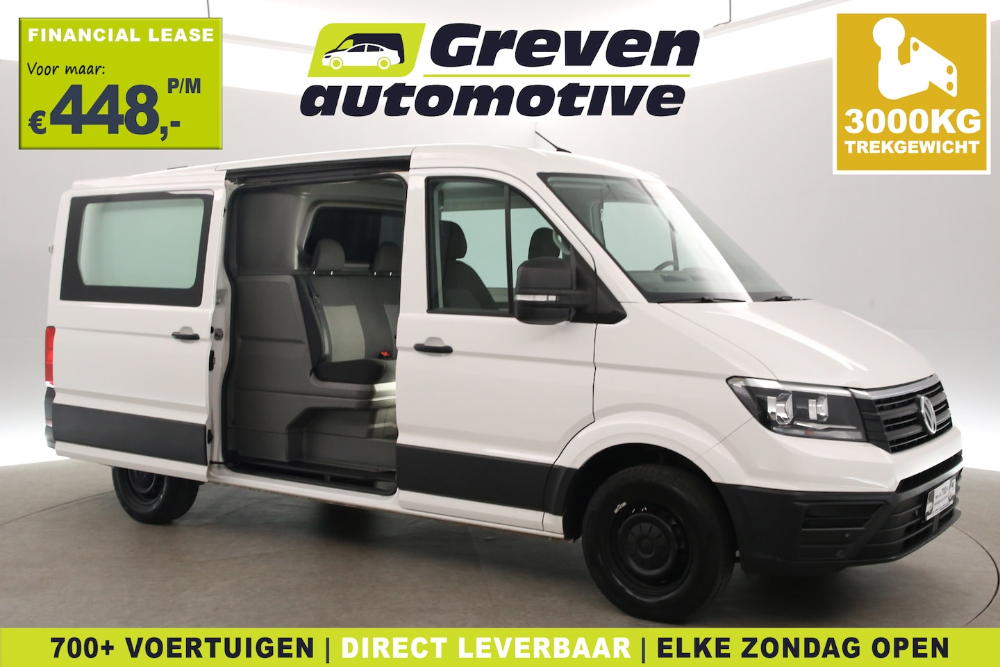 Volkswagen Crafter - 35 2.0 TDI L3H2 140PK | 3000kg Trekgew. | Dubbele Cabine | Airco | Cruise | Parkeersensore - AutoWereld.nl