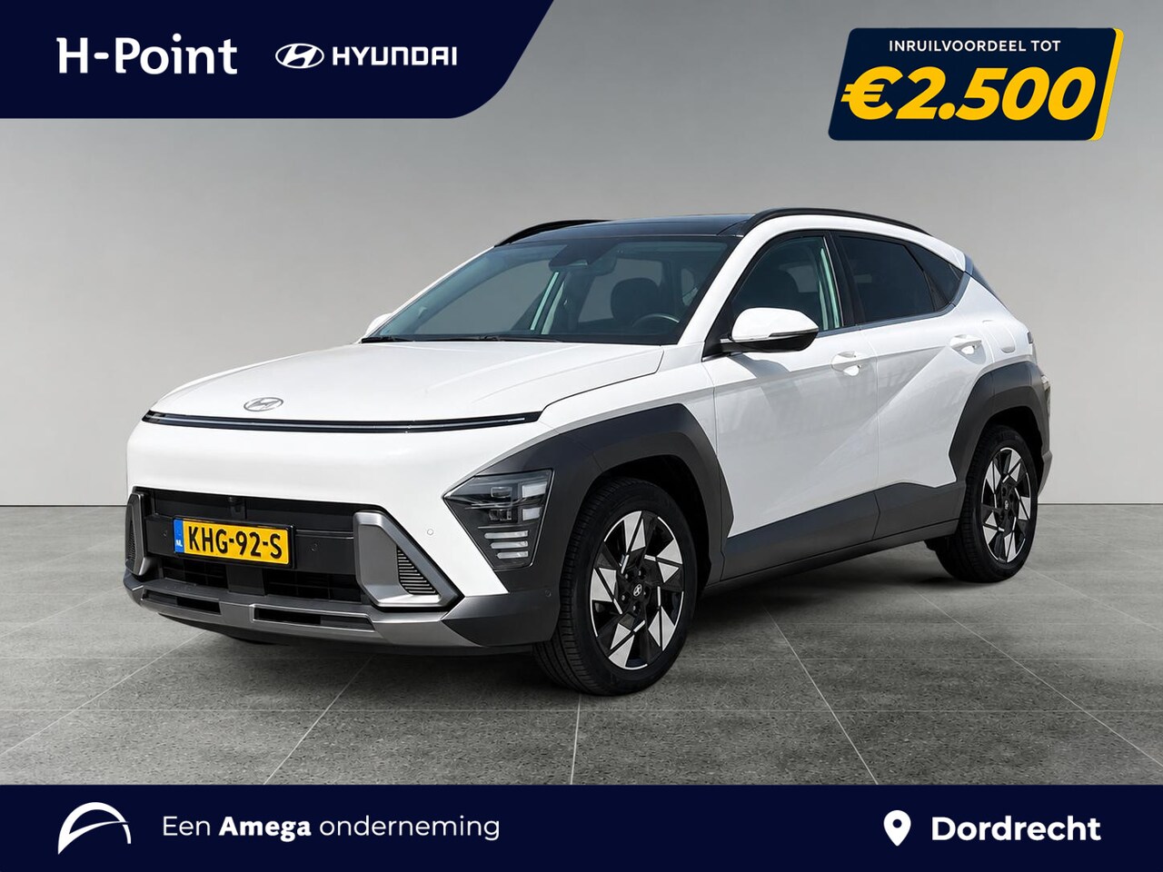 Hyundai Kona - Premium Sky 1.6 GDI HEV 141pk | SCHUIF/KANTELDAK | FULL LED | PREMIUM LEDER | ADAPTIVE CRU - AutoWereld.nl