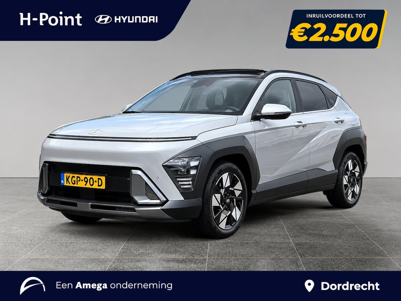 Hyundai Kona - 1.6 GDI 140pk HEV Premium Sky | SCHUIF/KANTELDAK | FULL LED | PREMIUM LEDER | ADAPTIVE CRU - AutoWereld.nl