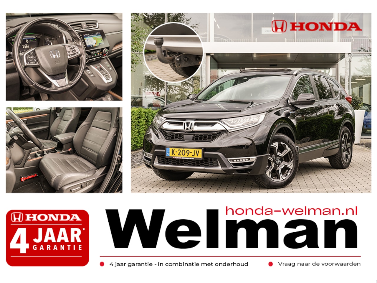 Honda CR-V - 2.0i e:HEV EXECUTIVE 4WD - AUTOMAAT - FULL HYBRID - TREKHAAK - ALL WEATHERS - AutoWereld.nl