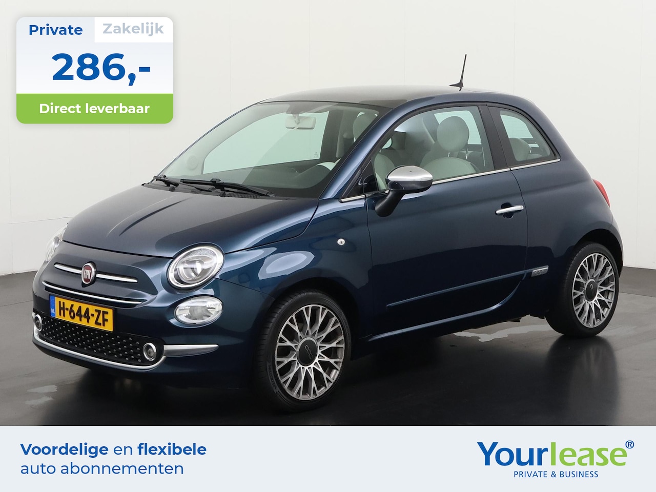 Fiat 500 - 1.2 Lounge | All-in 286,- Private Lease | Direct uit voorraad - AutoWereld.nl