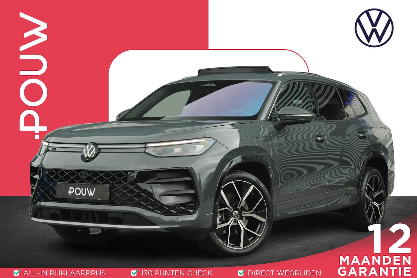 Volkswagen Tayron - 1.5 eHybrid 204pk R-Line Edition | SoH 100% | Trekhaak | Panoramadak | 360 Camera - AutoWereld.nl