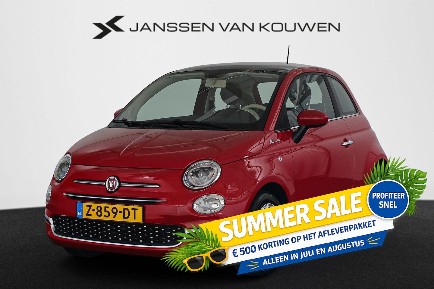 Fiat 500 - 1.0 Hybrid Dolcevita Panoramadak Apple CarPlay Climate Control - AutoWereld.nl