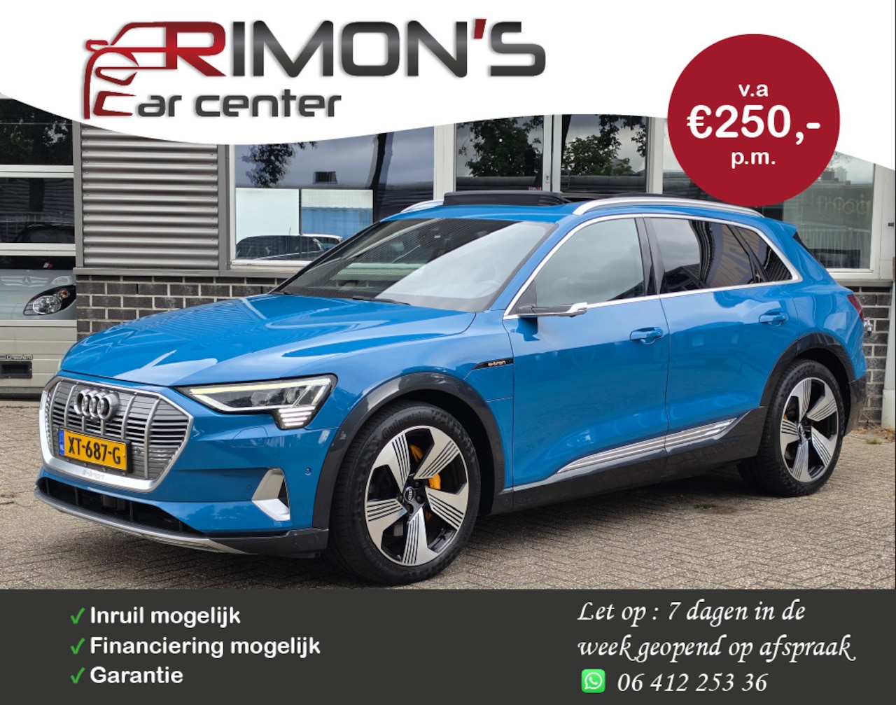 Audi e-tron - E-tron 55 quattro advanced 95 kWh Pano Leder 360 Camera - AutoWereld.nl
