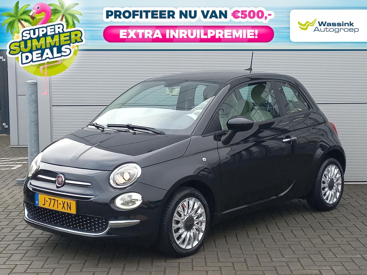 Fiat 500 - 1.0 70pk Hybrid Lounge | SUMMER DEALS | Airconditioning | Navigatie via Apple / Android | - AutoWereld.nl