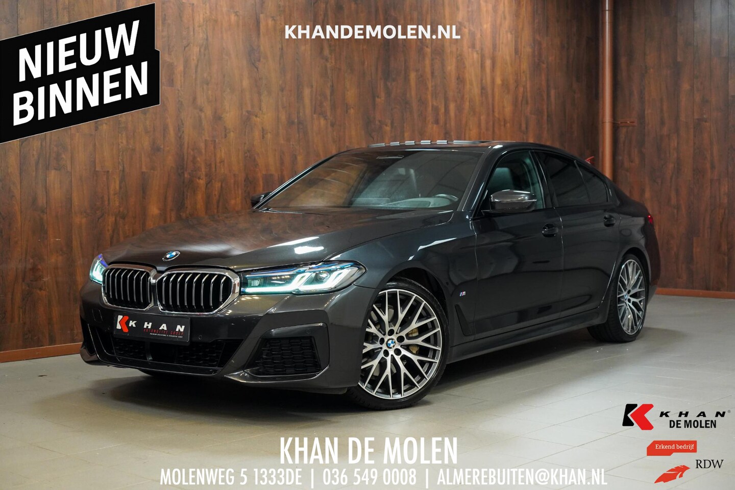 BMW 5-serie - 530i M-Sport M Sport|Pano|Leder|HUD|Dealer onderhouden - AutoWereld.nl