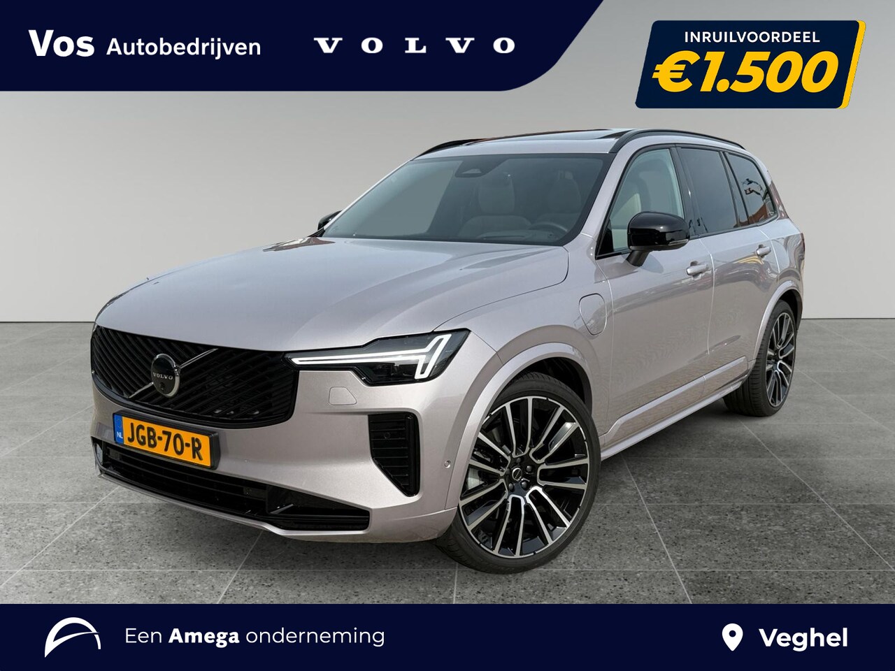 Volvo XC90 - T8 Plug-in hybrid AWD Ultra Dark | Luchtvering | Panoramadak | Head- up display - AutoWereld.nl