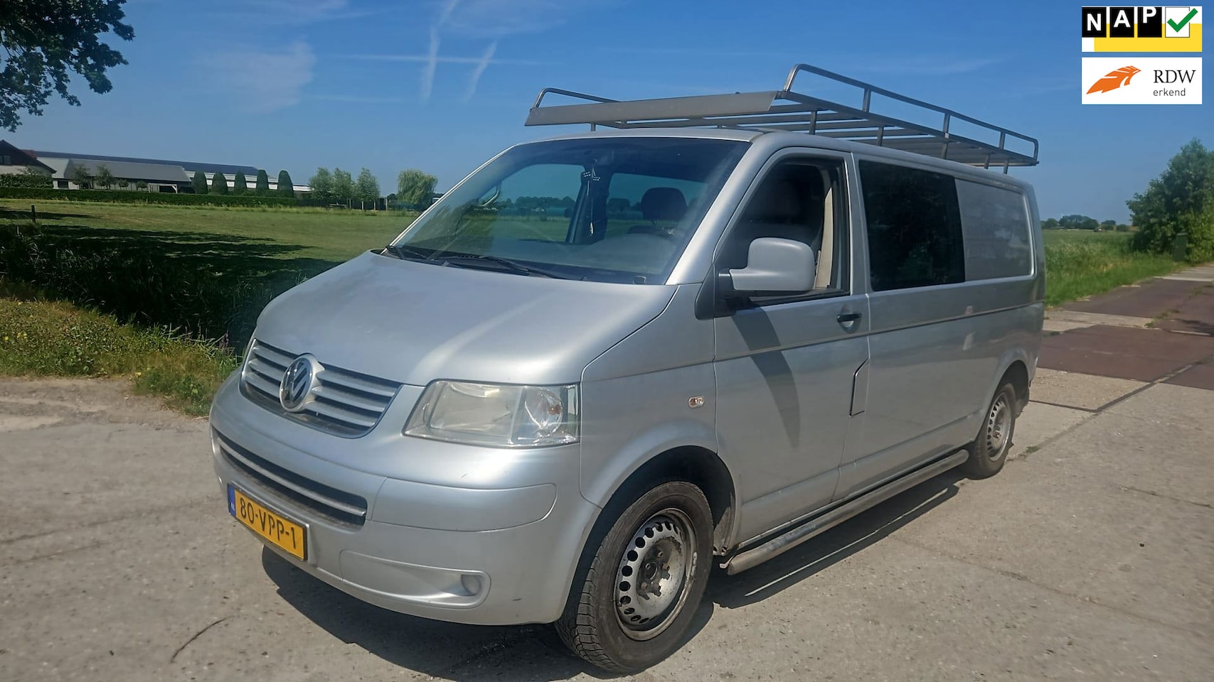 Volkswagen Transporter - 2.5 TDI 340 4Motion DC/ dubbelcabine/ long model/ bj 2008 - AutoWereld.nl
