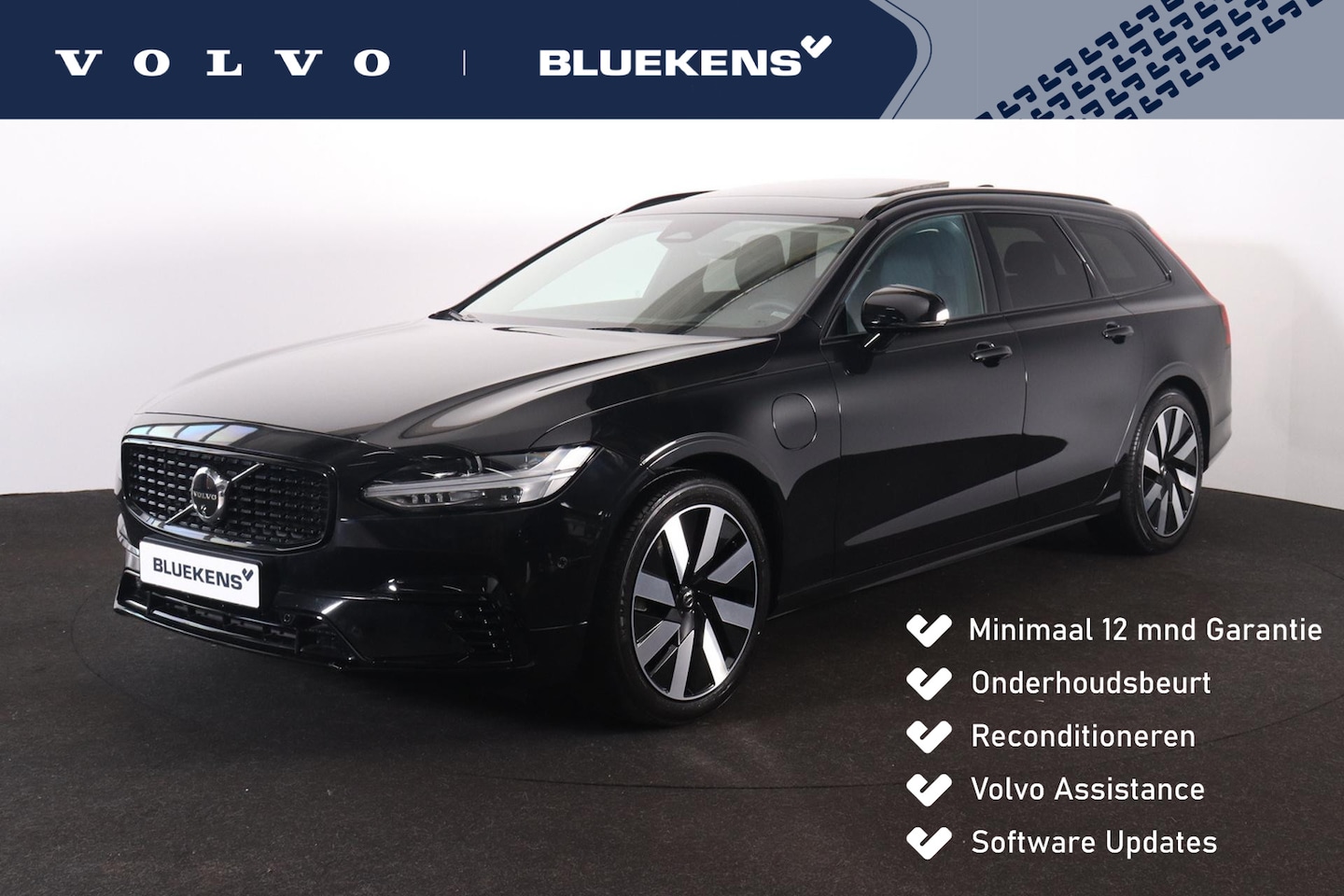 Volvo V90 - T6 Recharge AWD Plus Dark - Panorama/schuifdak - IntelliSafe Assist & Surround - 360º Came - AutoWereld.nl