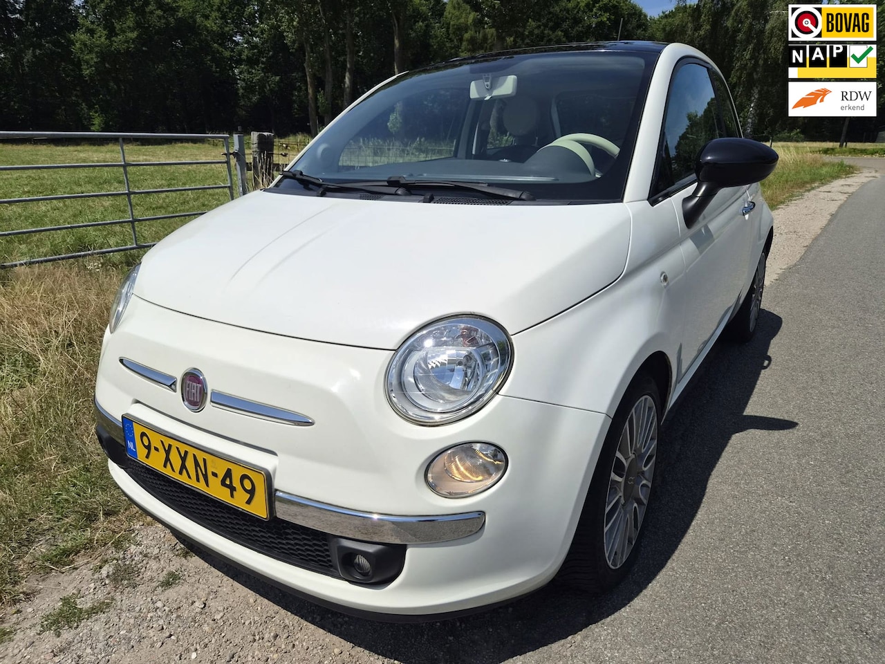 Fiat 500 - 0.9 TwinAir Turbo Cult schuifdak, lederen bekleding en keurig onderhouden - AutoWereld.nl