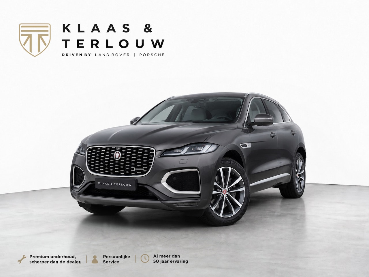 Jaguar F-Pace - 2.0 P400e PHEV R-Dynamic HSE | Trekhaak | Stoelkoeling | Ivory Windsor Leer | Complete uit - AutoWereld.nl
